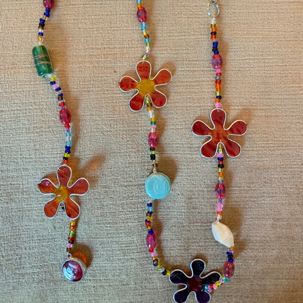 Chakra Rainbow Beaded Suncatcher Flower Strand - Picture 8 of 13